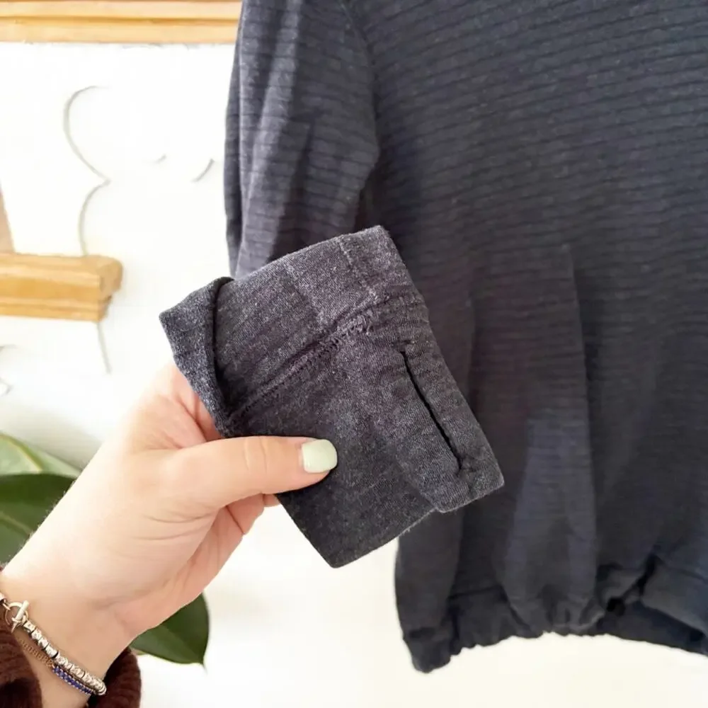 Lululemon Double Up Reversible Pullover Black Double‑Knit Cotton Modal Size S